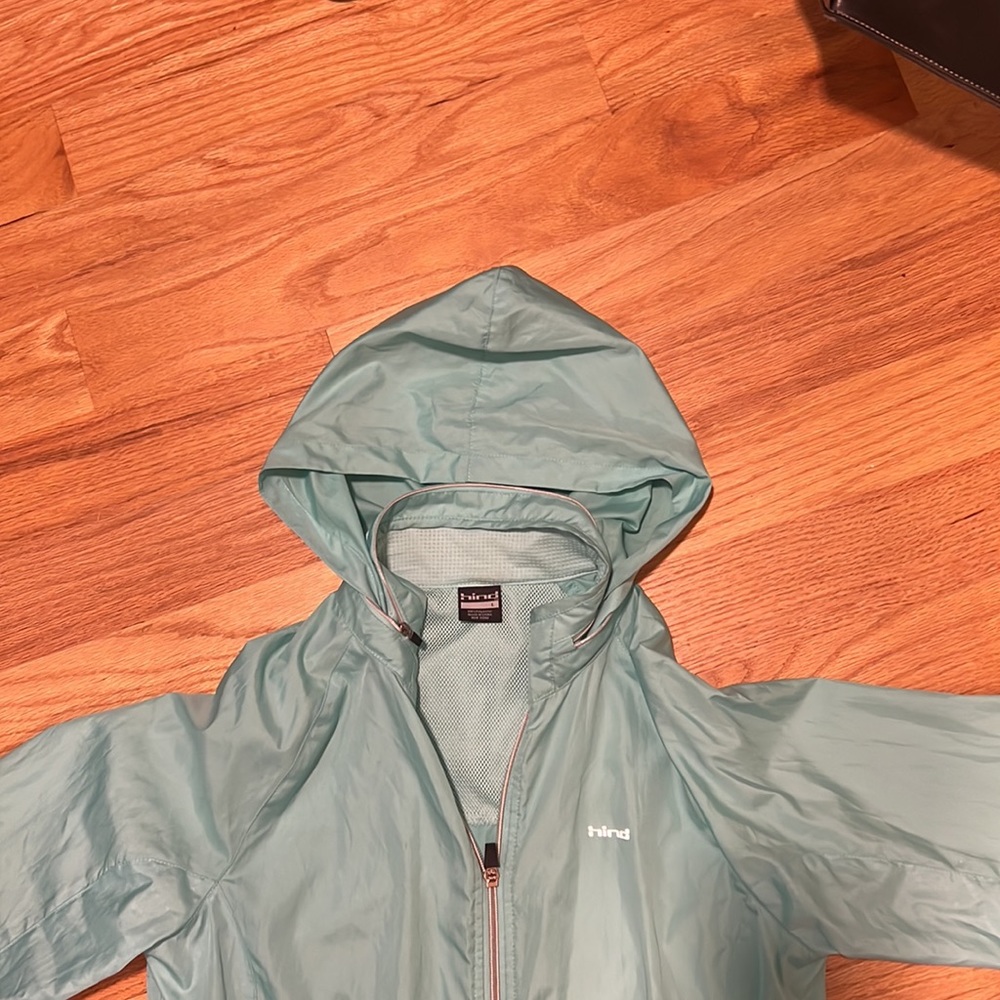 Hind Rain Jacket with hood teal / mint colored large - Picture 3 of 9